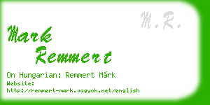 mark remmert business card